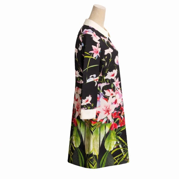 Ted Baker London Youma Mirrored Tropics Collar Dress Size 8 US - Picture 4 of 13